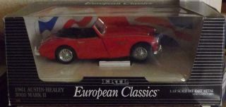 Ertl European Classics 1961 Austin - Healey 3000 Mark Ii Red 7460 Die Cast Iob
