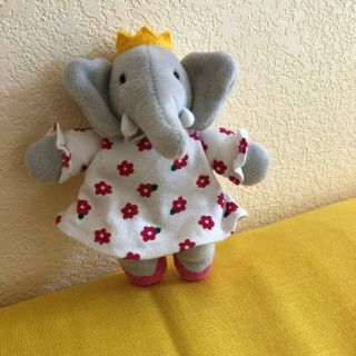 Gund Babar & Queen Celeste Elephant Plush Stuffed Doll Soft Toy 8”