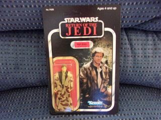 Vintage 1984 Kenner Star Wars Rotj Han Solo Trench Coat,  Unpunched 79 Back,  Mosc
