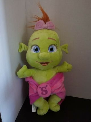 Universal Studios Shrek 4 - D Baby Girl W/pink Blanket 14 " Plush