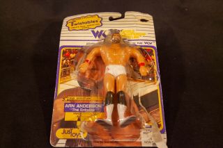 Scarce Vintage Wcw Twistables Arn Anderson,  The Enforcer,  Carded Action Figure