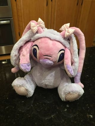 Disney Store Lilo & Stitch Easter Plush Angel Bunny Stuffed Animal Toy 10 1/2 "