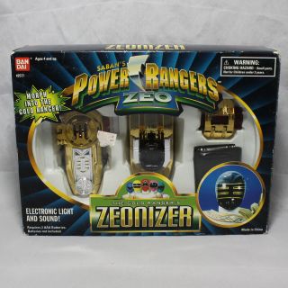 1995 Power Rangers Zeo Gold Ranger Zeonizer And Loose 2577