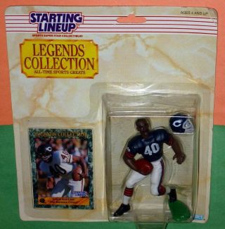 1989 Gale Sayers Chicago Bears Legends Mustache S/h Starting Lineup