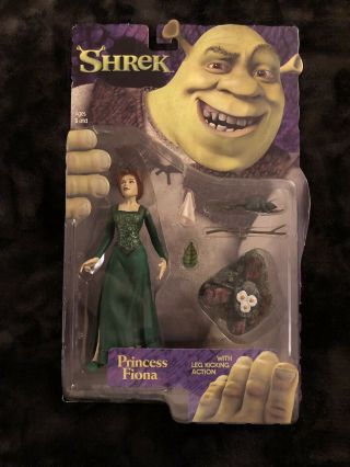 Shrek Princess Fiona Figure With Leg Kicking Action By Mcfarlane Toys 2001 Nib