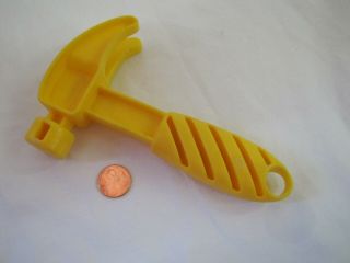 Vintage Little Tikes Yellow Hammer Pretend Tool For Workbench Workshop Bench