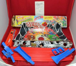 Hot Wheels Spider - Man Web Of Terror Race Track Set - Incomplete - Vintage