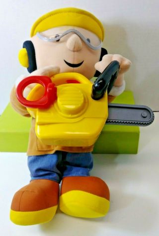 Bob The Builder With Chainsaw 14 " Plush Interactive 2002 Playskool