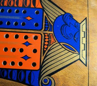 " Jack Of Diamonds " Large (24 Inches) Solid Wood Cribbage Board With Pegs