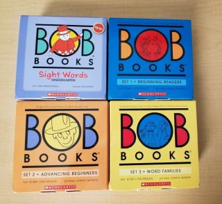 Bob Books Book Set 1,  2,  3 And Sight Words Kindergarten With Sight Word Cards