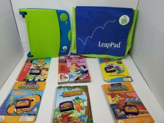 Leapfrog Leappad Learning System Bundle Books Cartridges Model 30004