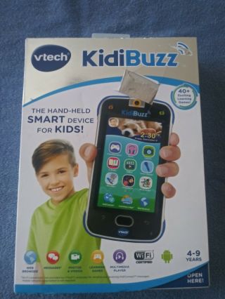 Vtech Kidibuzz Hand - Held Smart Device For Kids - Black /blue Color
