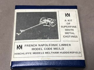 1:32 Vintage Hinchliffe French Napoleonic Limber Mel2 White Metal Model Kit