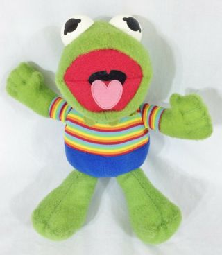 Vintage 1985 Hasbro Softies Kermit The Frog Plush Muppet Babies 12 "