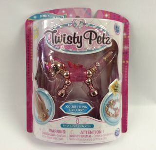 Twisty Petz Series 2 Goldie Flying Unicorn Rose Gold Mailed In Bubble Mailer