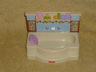 Fisher Price Loving Family Dollhouse Bathroom Bathtub Bath Tub