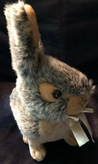 Dan Dee Plush Bunny Rabbit Realistic Looking Grey Brown 11 