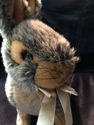 Dan Dee Plush Bunny Rabbit Realistic Looking Grey Brown 11 
