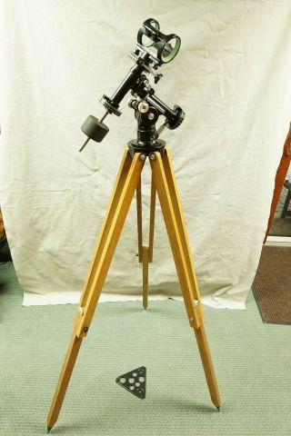 Unitron Telescope 2.  5 " Altazimuth Mounting System Weights And Tripod Legs