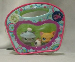 Hasbro Lps Littlest Pet Shop Carry Case Purse Handbag,  3 Pets,  Fashion Accessory