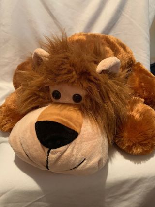 Dan Dee Large Lion Floppy Plush Tan Brown Pillow 25 Toy