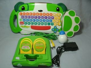 Leapfrog Clickstart My First Computer Console W/ Adapter 4 Games Keyboard Mouse