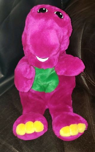 Vtg.  90s Plush Barney The Purple Dinosaur Hand Full Body Puppet Doll 1992 Lyons