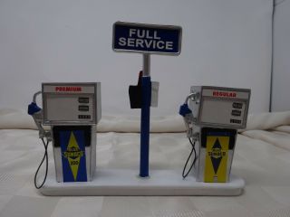 " Sunoco " Gas Pump Island Display W/ Gas Price Sign,  1:18th,  Hand Crafted