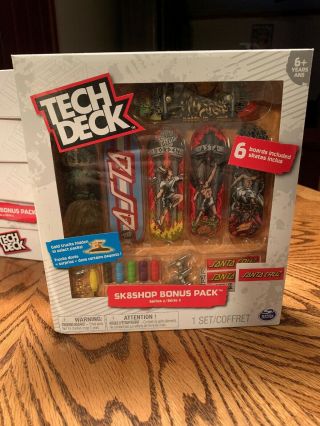 Tech Deck Series 2 Santa Cruz Sk8shop Bonus Pack 6 Boards