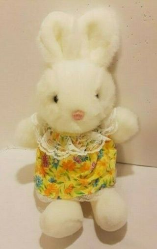 14 Inch White Easter Rabbit Bunny Plush Stuffed Toy