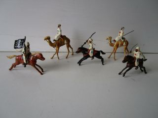 Vintage Painted Lead Toy Soldiers Horseback And Camels Spares Or Repairs