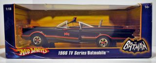 Mattel Hot Wheels 1:18 1966 Batman Tv Series Batmobile Diecast