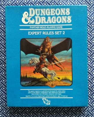Dungeons & Dragons Vintage Tsr Rpg Expert Rules Box Set 2 1st Printing 1983