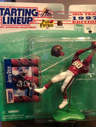 Jerry Rice Starting Lineup 1997 Edition With Card San Francisco 49ers Nfl Niners