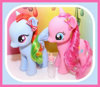 ❤️my Little Pony 9 " Large Fashion Styling Size Rainbow Dash Pinkie Pie Lot❤️