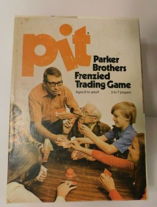 Vintage 1973 Pit Frenzied Trading Card Game,  Parker Bros.  Complete Orange Bell