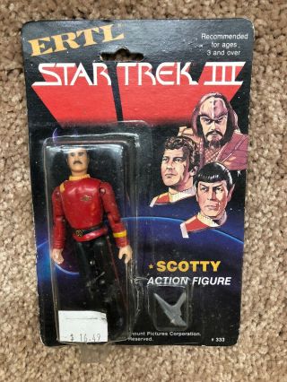 Vintage Ertl Star Trek Iii The Search For Spock - Scotty Action Figure Moc 1984
