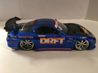 1994 Mazda Rx7 1:18 Scale - Import Racer Drft - Jada Toys - Blue Vhtf