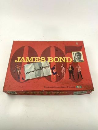 Message From M Game Rare James Bond 007 1966 Ideal Board Game - Almost Complete