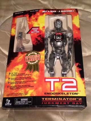Terminator T2 Endoskeleton T - 800 15 " Electronic Figure Doll 1997 Toy Island Nrfb