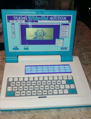 Vtech Talking Whiz Kid Notebook Collectible 90s Laptop