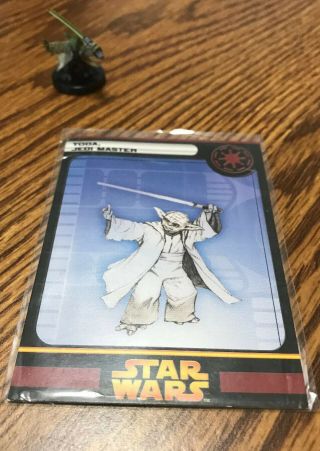 Star Wars Miniatures Revenge Of The Sith 24 Yoda,  Jedi Master With Card