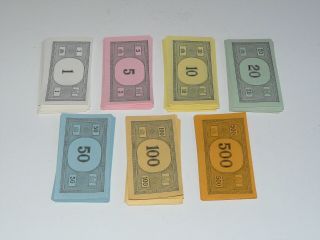 Vintage Hasbro Monopoly Money Replacement Cash $15,  140.  00