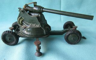 Vintage Britains Toy Soldiers 1717 2 Pounder Anti - Aircraft Gun Mobile Chassis