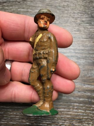Vintage Barclay/manoil Lead Toy Soldier Standing/marching With Rifle