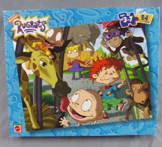 Rugrats 24 - Piece Puzzle Mattel 2000 Zoo Giraffe Monkey Elephant Tommy Pickles