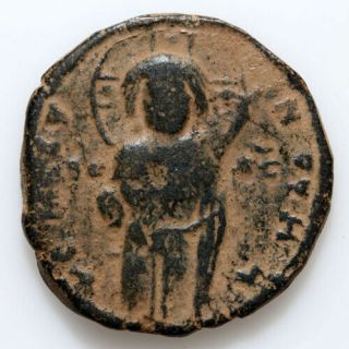 Byzantine Coin Ae Anonymous Follis Michael Iv 1034 - 1041 Ad - Christ Facing