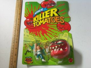 Vintage 1991 Attack Of The Killer Tomatoes Tomacho W/ Chad No.  2053 Mattel Nos