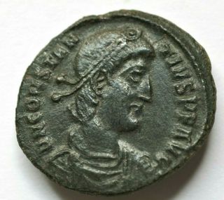 Constantius Ii.  Ae 4.  94gr;23mm.  Dn Constan - Tivs Pf Avg,  Pearl Diademed,  Draped,