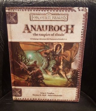 First Printing Dungeons And Dragons Forgotten Realms Anauroch Hardcover Book